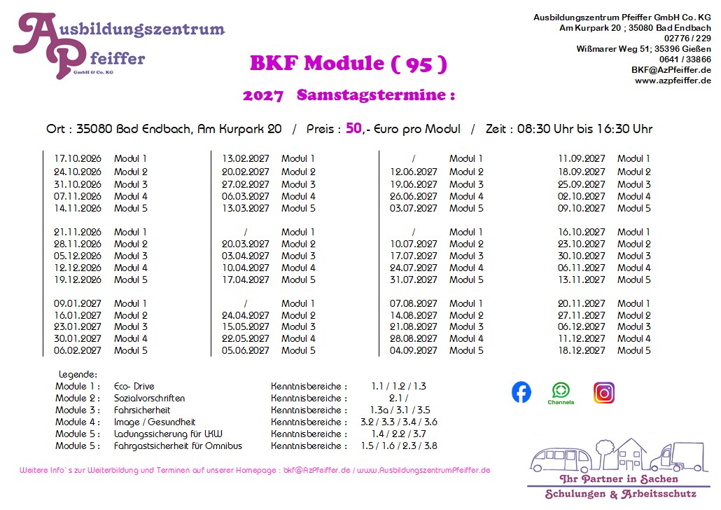 Samstags Termine Module Samstags Termine Module