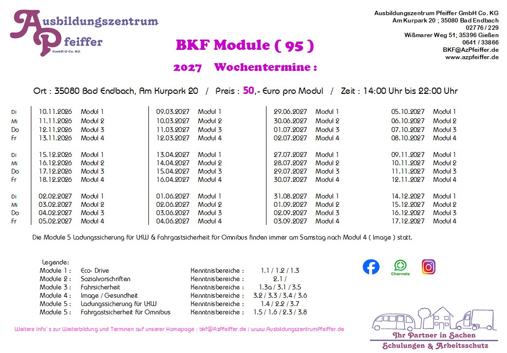 Wochen Termine Module Wochen Termine Module